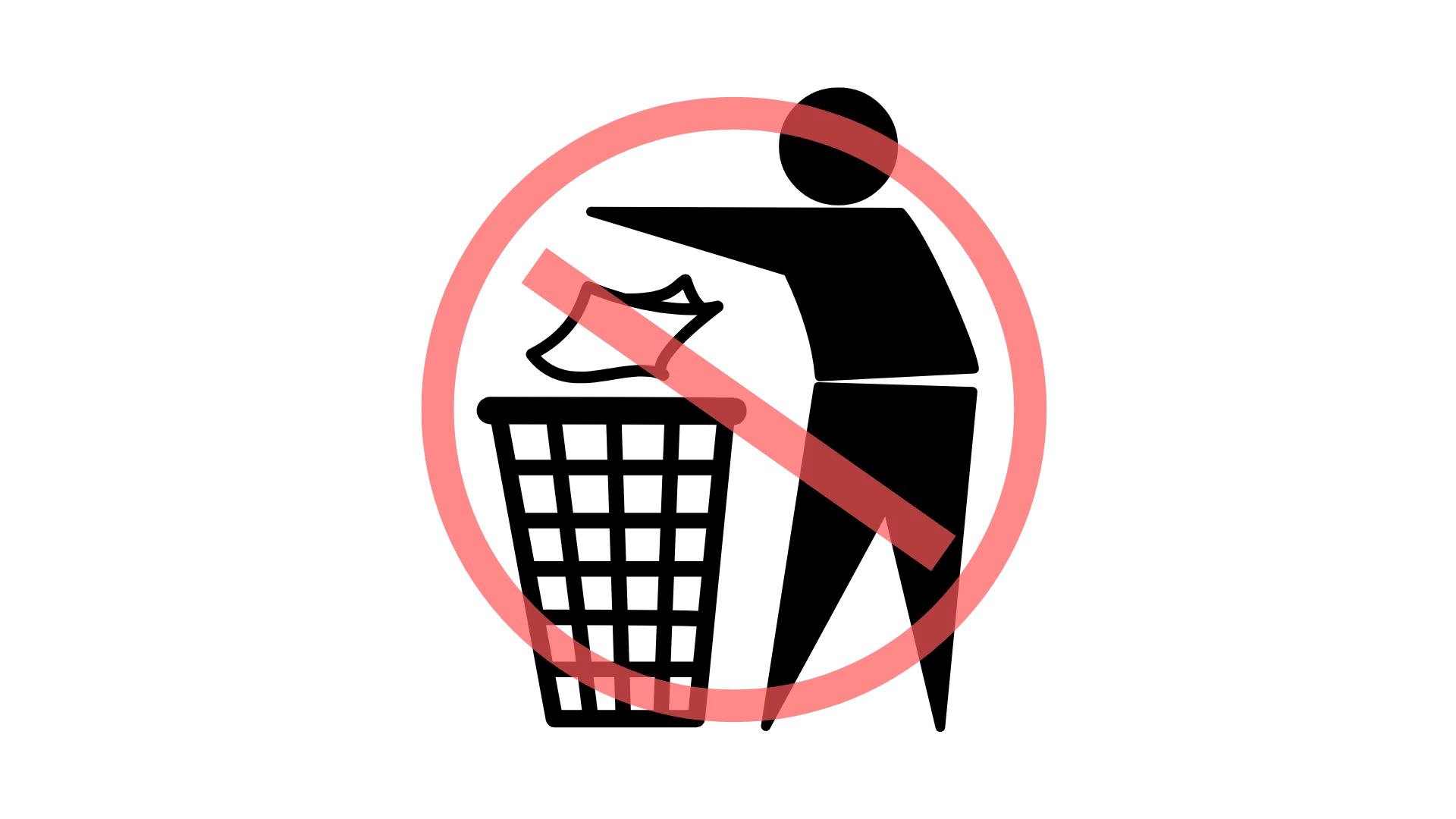 私物やゴミを捨てる行為の禁止